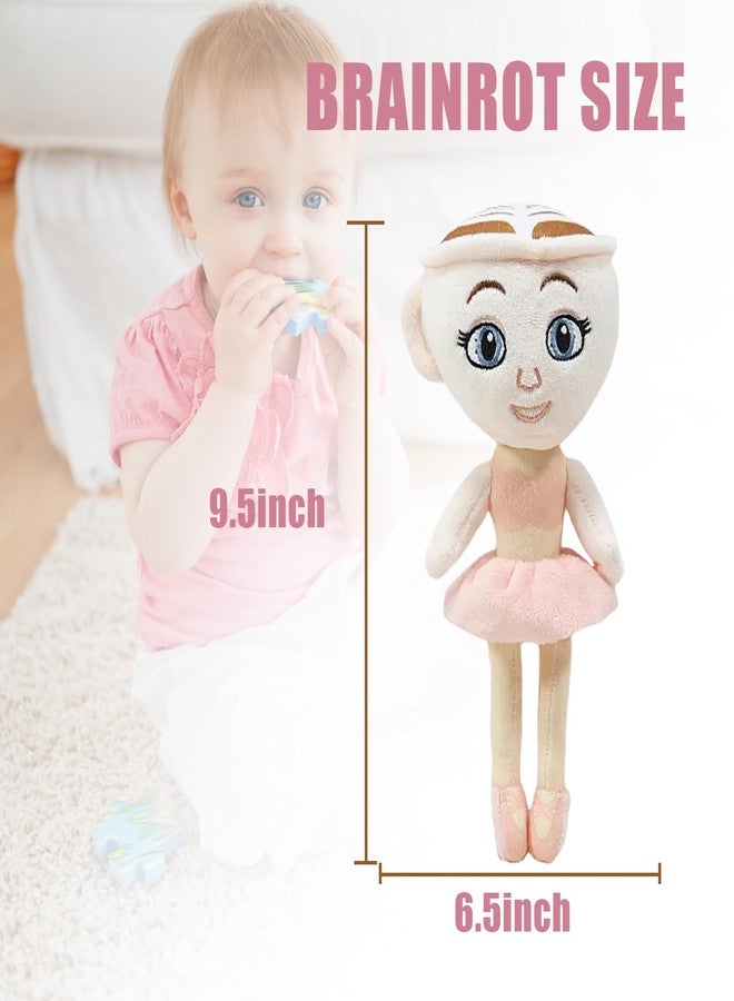 Rexinc Italian Brainrot Plush Toy 10 Inches Ballerina Cappuccina Soft Stuffed Meme Dolls for Collectors Cute Coffee Cup Plushie,Aesthetic Décor & Funny Gift Ideas（Ballerina Cappuccina） - Image 2